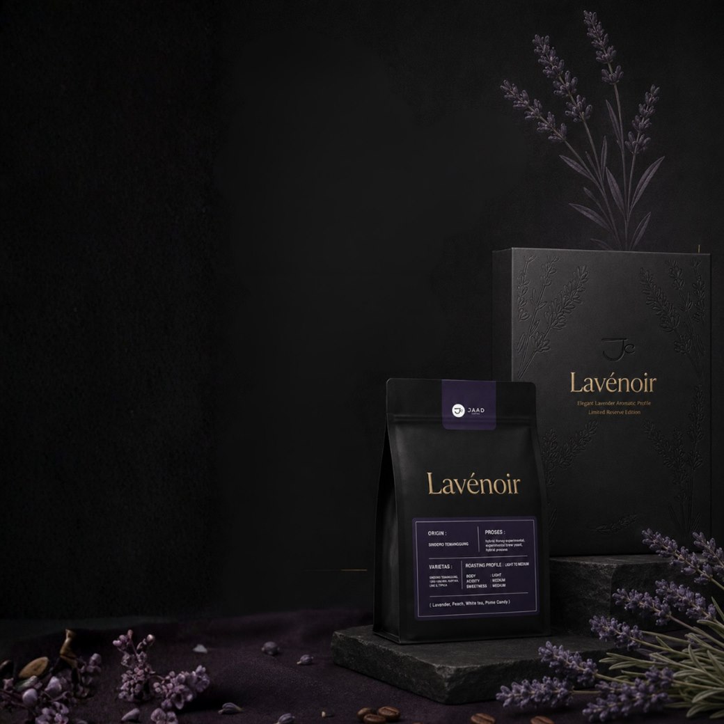 Lavénoir — pouch dan box Limited Reserve Edition dengan lavender