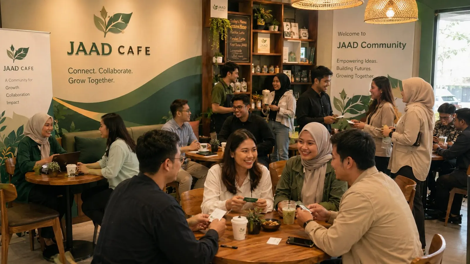 Anggota komunitas saling berkenalan dan berjejaring
