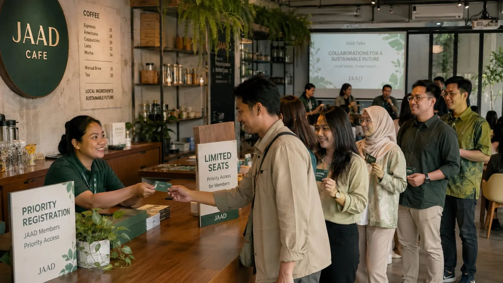 Meja priority registration untuk member