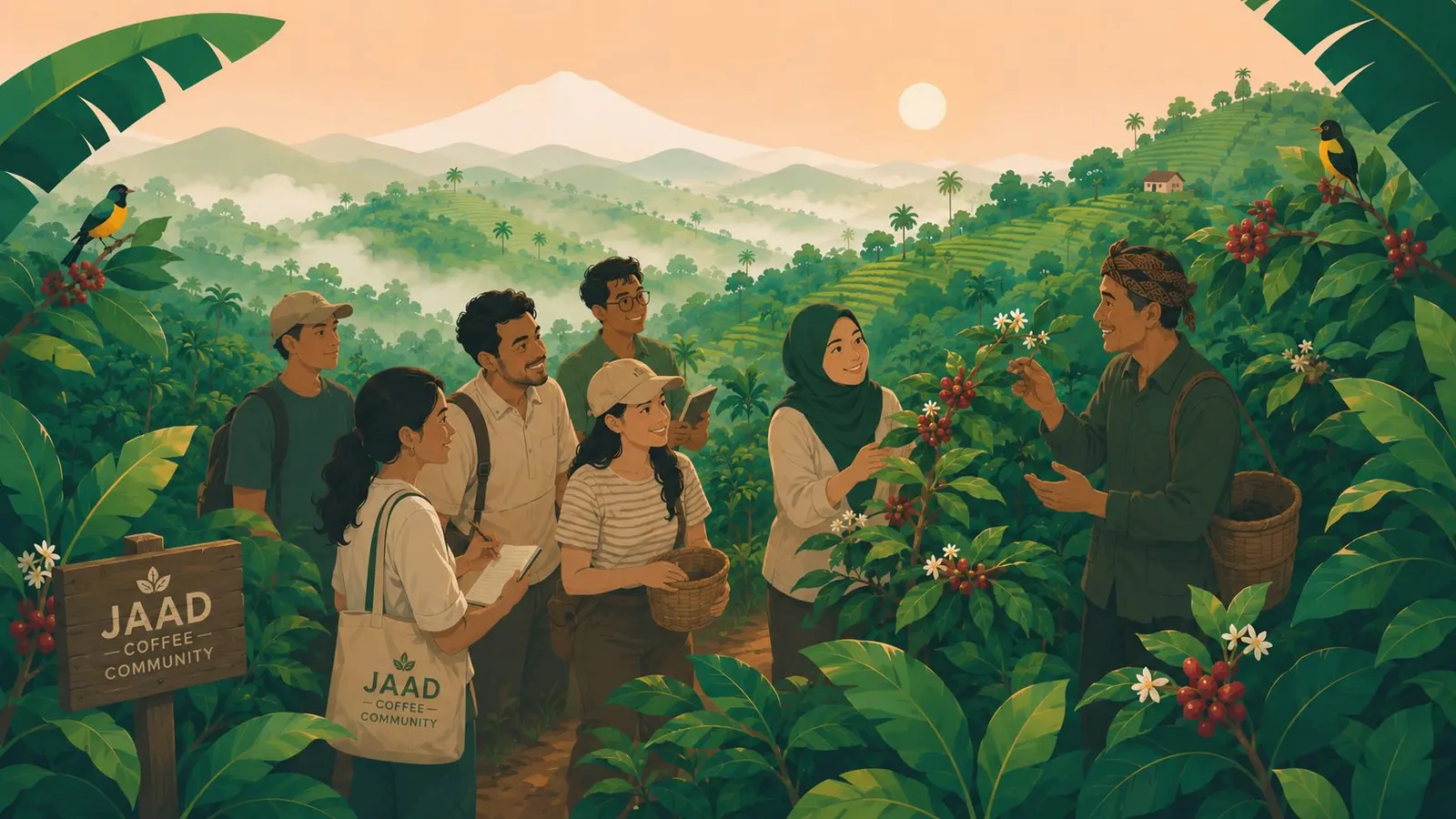 Menjelajah kebun kopi bersama petani